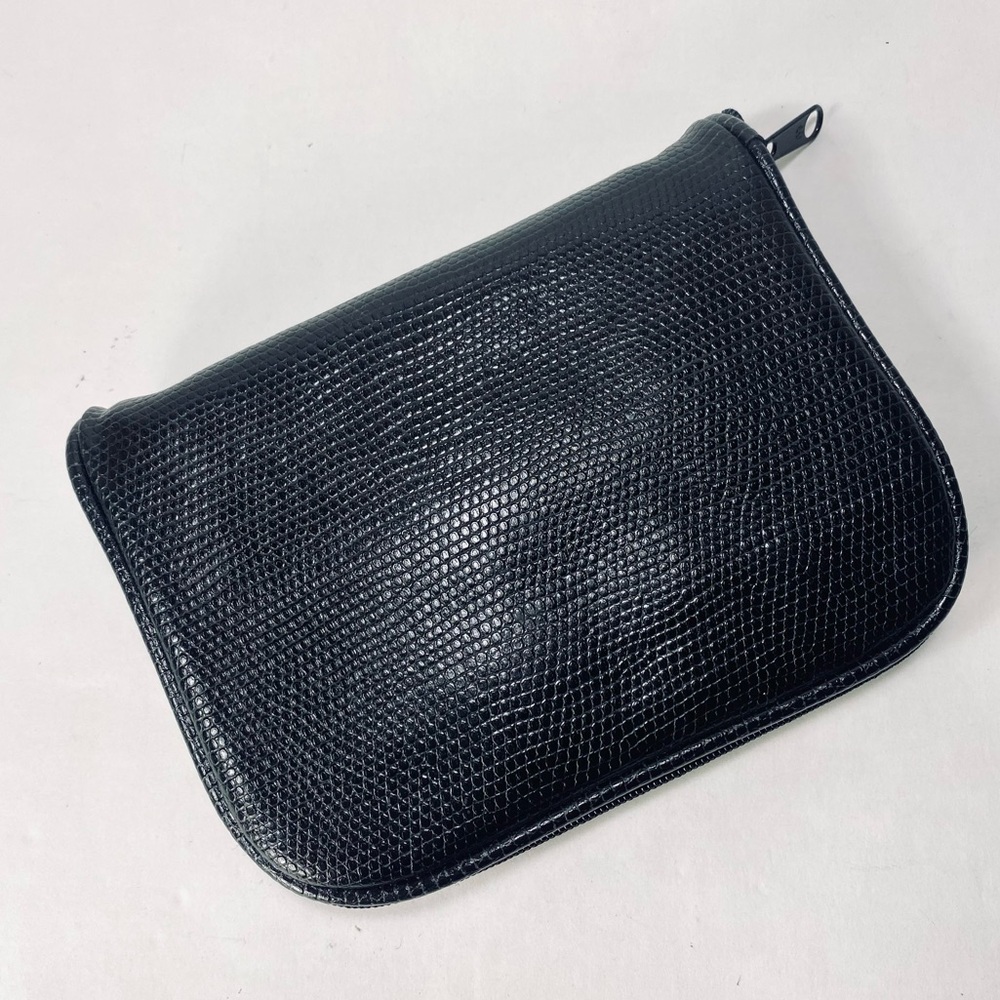 Connoisseurs Black Zipper Jewelry Travel Velvet Lined Organizing Case